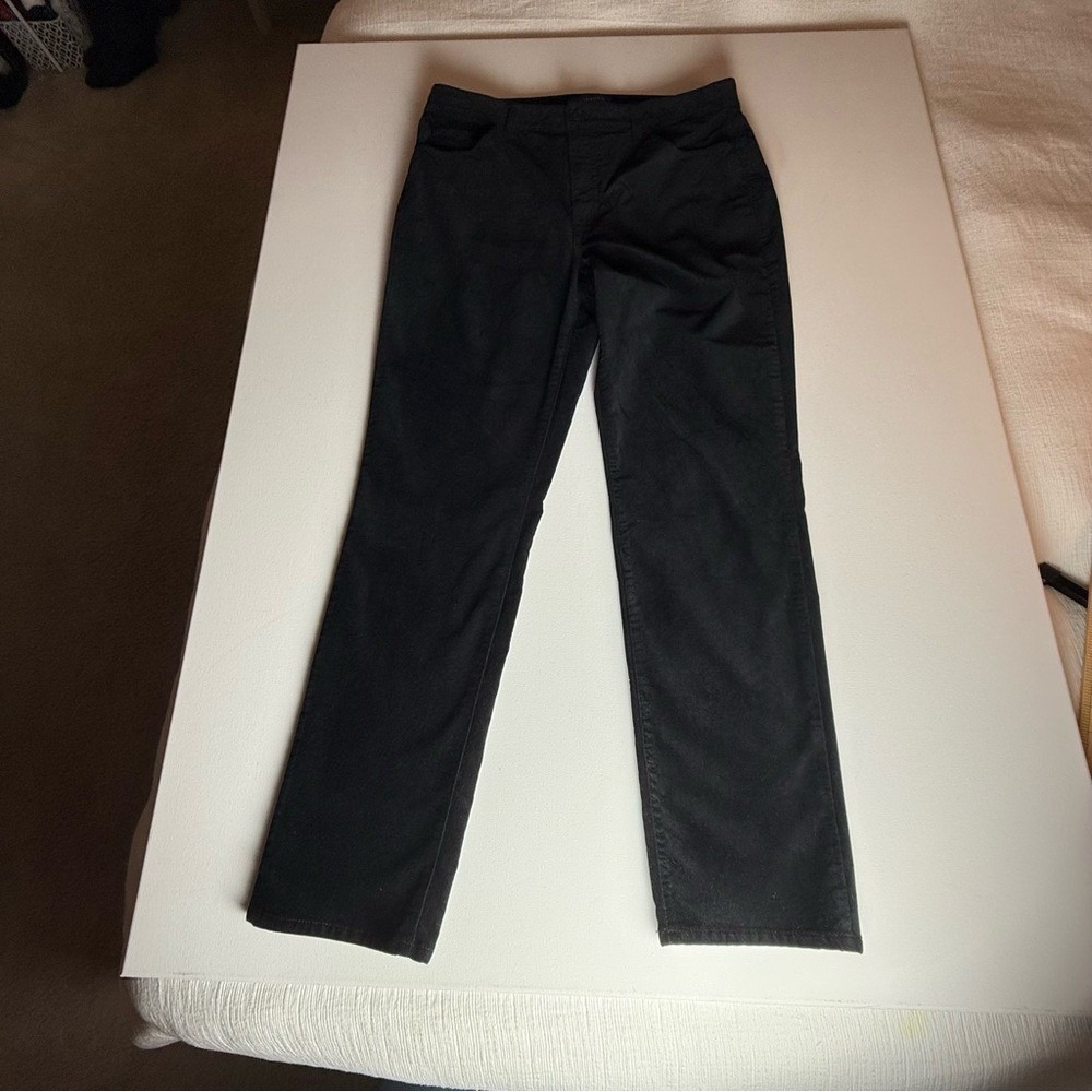 Talbots High Waist Straight-Leg Pants – Black Velvet Touch  size 12 - Picture 7 of 8